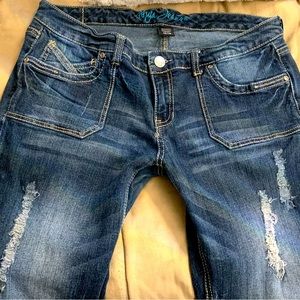 Designer denim jeans